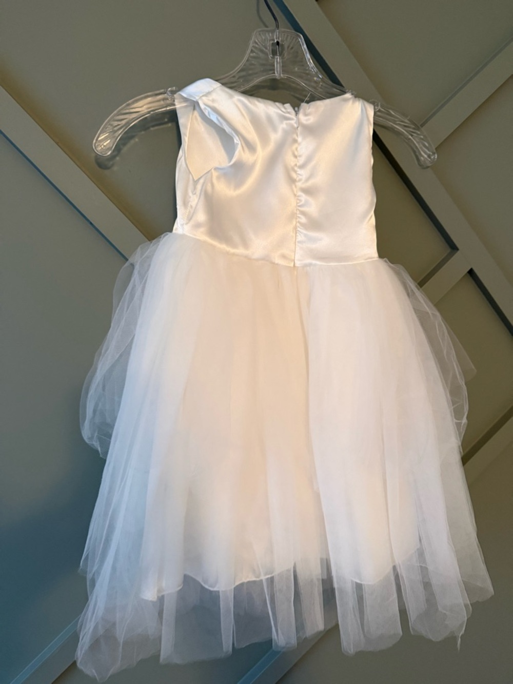 Soft ivory & Tulle Flower Girl Dress